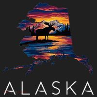 Alaskan Moose Animal Alaska Map Hat thumb 2