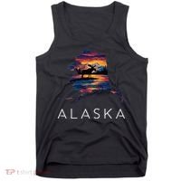 Alaskan Moose Animal Alaska Map Tank Top thumb 0