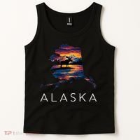 Alaskan Moose Animal Alaska Map Tank Top thumb 2