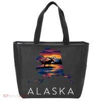 Alaskan Moose Animal Alaska Map Tote Bag thumb 0