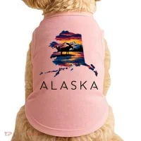 Alaskan Moose Animal Alaska Map Doggie Tank thumb 0