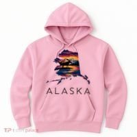 Alaskan Moose Animal Alaska Map Hoodie thumb 0