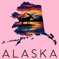 Alaskan Moose Animal Alaska Map Hoodie thumb 7