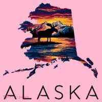 Alaskan Moose Animal Alaska Map Women's T-Shirt thumb 6