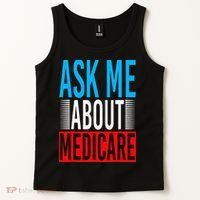 Ask Me About Medicare Insurance Agent Sales Marketing Tank Top thumb 2