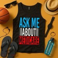 Ask Me About Medicare Insurance Agent Sales Marketing Tank Top thumb 4