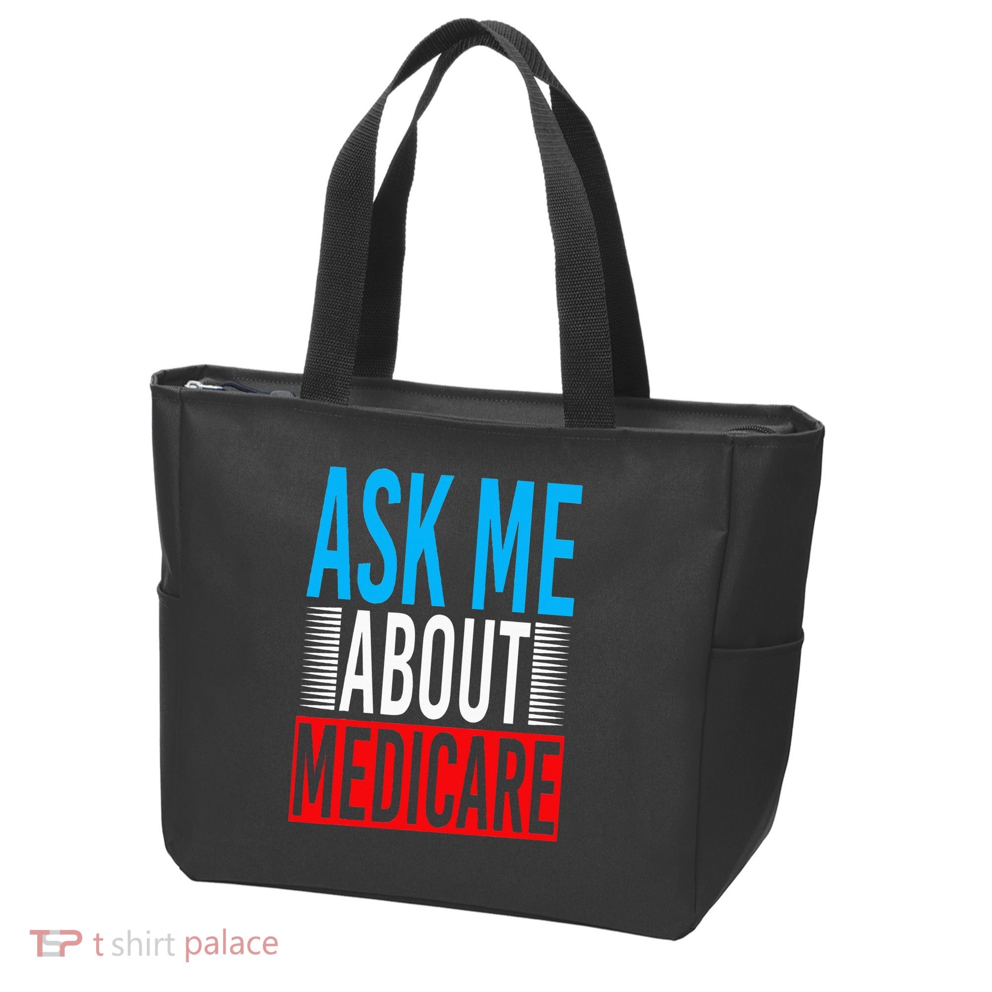 Ask Me About Medicare Insurance Agent Sales Marketing Tote Bag