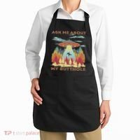 Ask Me About My Butthole Funny Alien Abduction Apron thumb 2