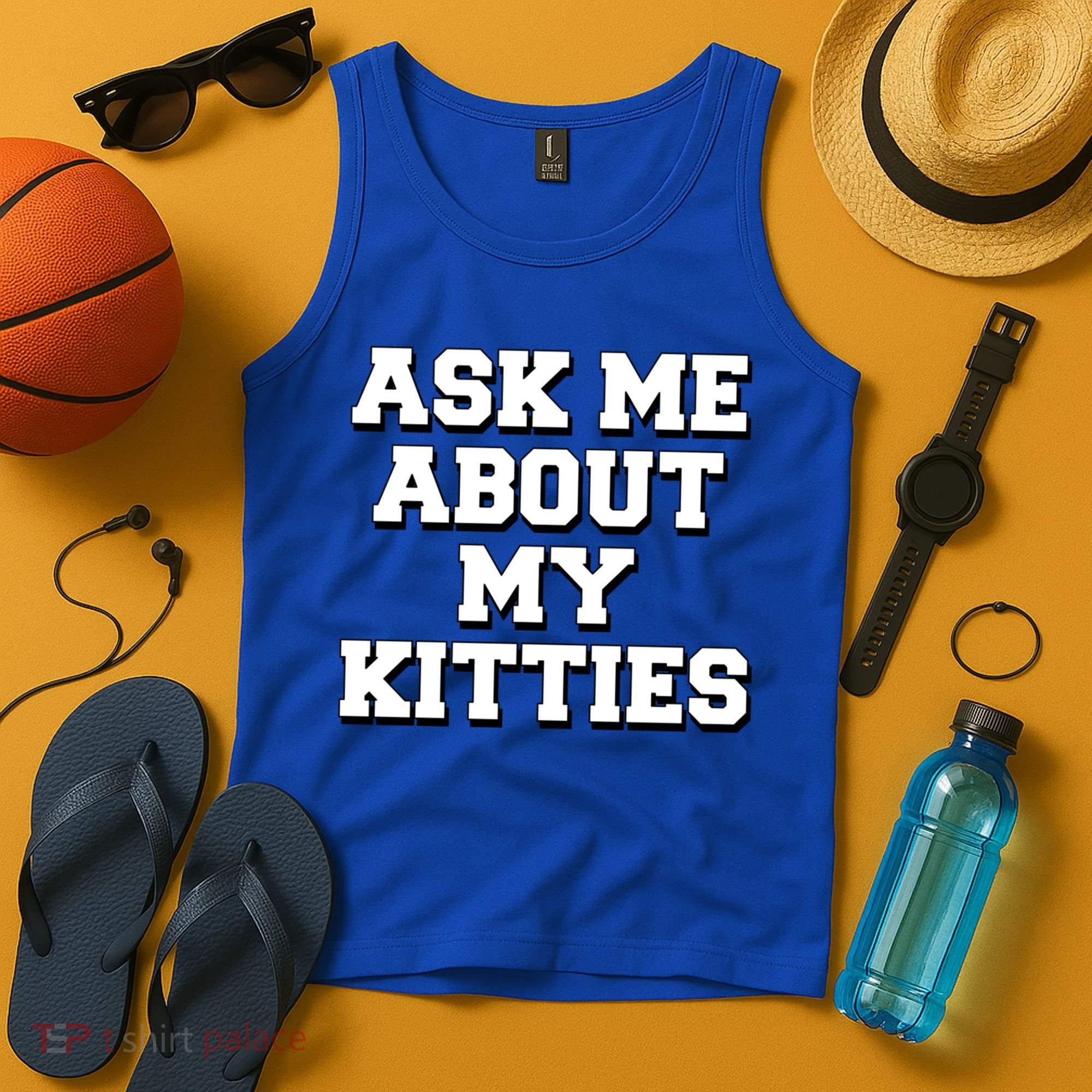 Ask Me About My Kitties Funny And Sarcastic Kitten Cat Lover Gift Tank Top