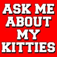 Ask Me About My Kitties Funny And Sarcastic Kitten Cat Lover Gift Santa Hat thumb 1