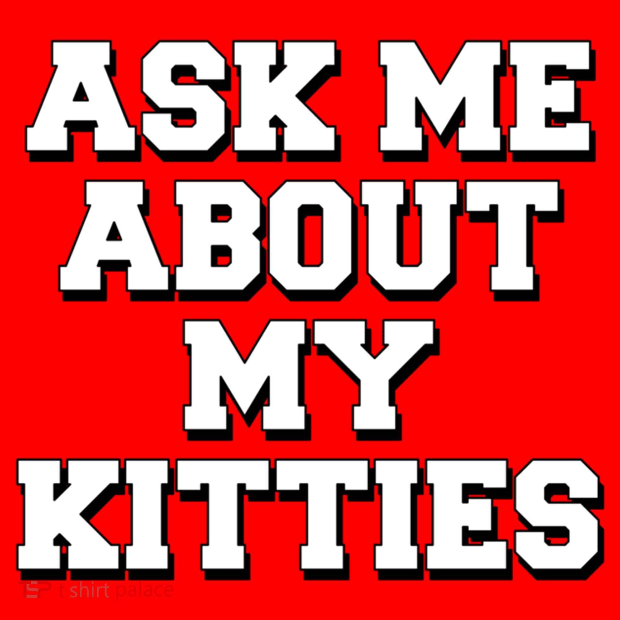 Ask Me About My Kitties Funny And Sarcastic Kitten Cat Lover Gift Santa Hat