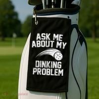 Ask Me About My Dinking Problem Sport Golf Towel thumb 2