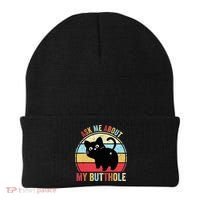Ask Me About My Butthole Funny Cat Butt TShirt Beanie thumb 0