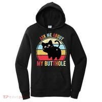 Ask Me About My Butthole Funny Cat Butt TShirt Women's Hoodie thumb 0