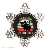 Ask Me About My Butthole Funny Cat Butt TShirt Ornament thumb 0