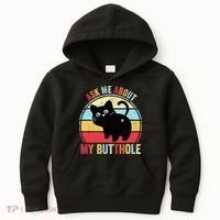 Ask Me About My Butthole Funny Cat Butt TShirt Kids Hoodie thumb 0