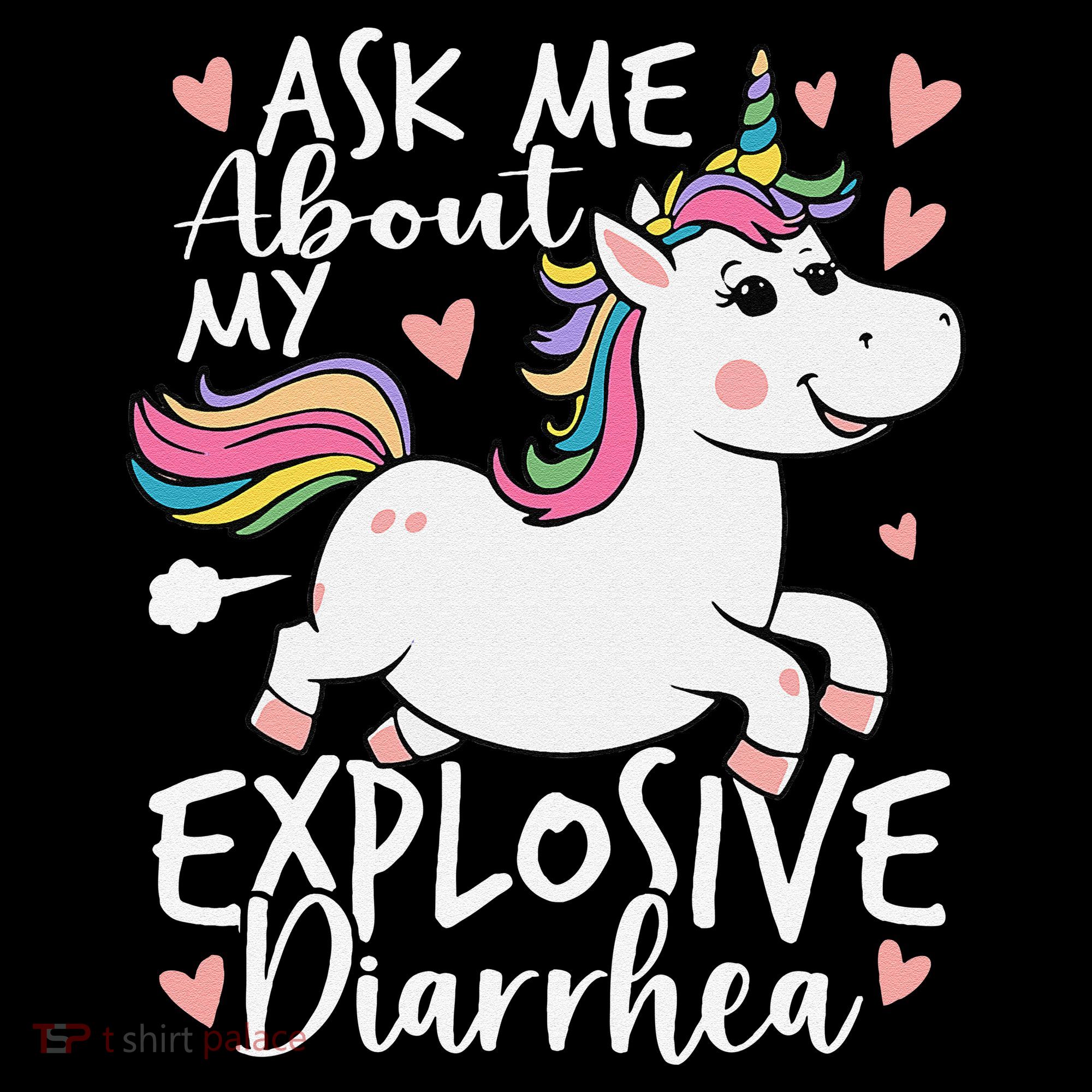 Ask Me About My Explosive Diarrhea Poop Meme Funny Unicorn Coffee Mug