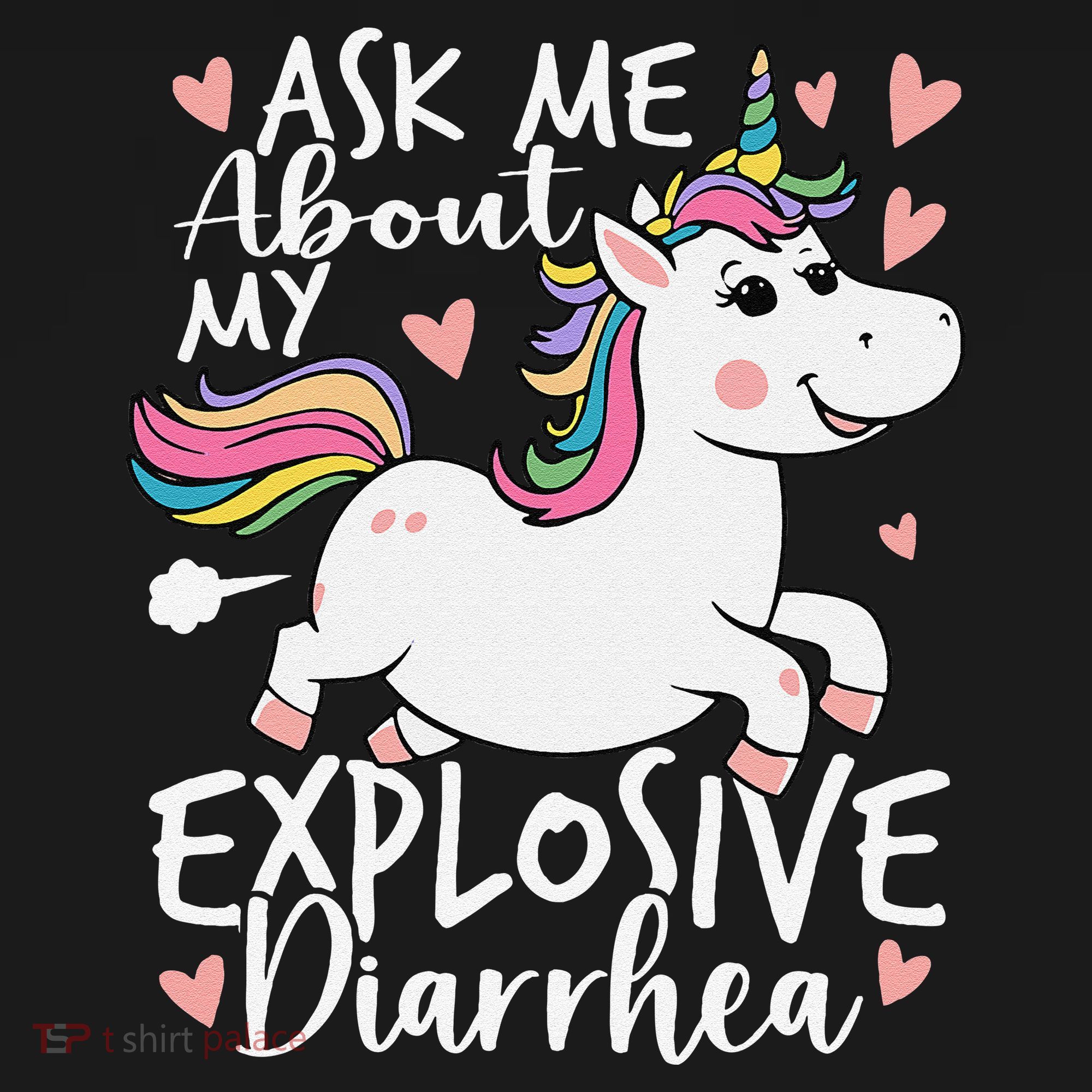 Ask Me About My Explosive Diarrhea Poop Meme Funny Unicorn Women's Tank Top