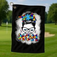 Autism Mom Golf Towel thumb 1