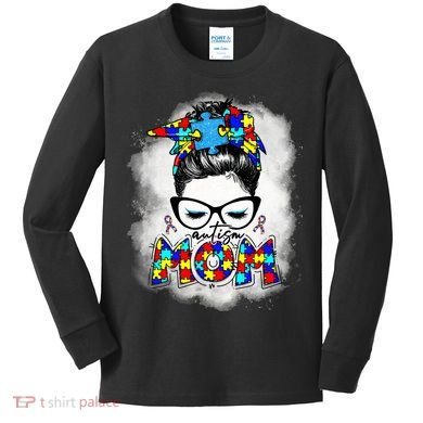 Autism Mom Kids Long Sleeve Shirt