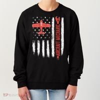 Aircraft Mechanic American Flag Plane Aviation Technician Women's Sweatshirt thumb 0