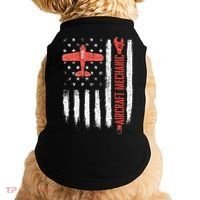 Aircraft Mechanic American Flag Plane Aviation Technician Doggie Tank thumb 0