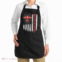 Aircraft Mechanic American Flag Plane Aviation Technician Apron thumb 2