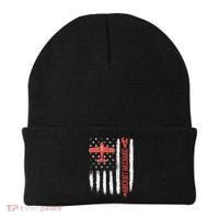 Aircraft Mechanic American Flag Plane Aviation Technician Beanie thumb 0