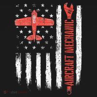 Aircraft Mechanic American Flag Plane Aviation Technician Women's Hoodie thumb 2