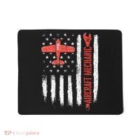 Aircraft Mechanic American Flag Plane Aviation Technician Mousepad thumb 0
