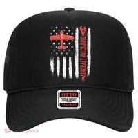 Aircraft Mechanic American Flag Plane Aviation Technician Hat thumb 0