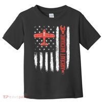 Aircraft Mechanic American Flag Plane Aviation Technician Toddler T-Shirt thumb 0