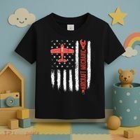 Aircraft Mechanic American Flag Plane Aviation Technician Toddler T-Shirt thumb 3