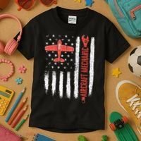 Aircraft Mechanic American Flag Plane Aviation Technician Kids T-Shirt thumb 3
