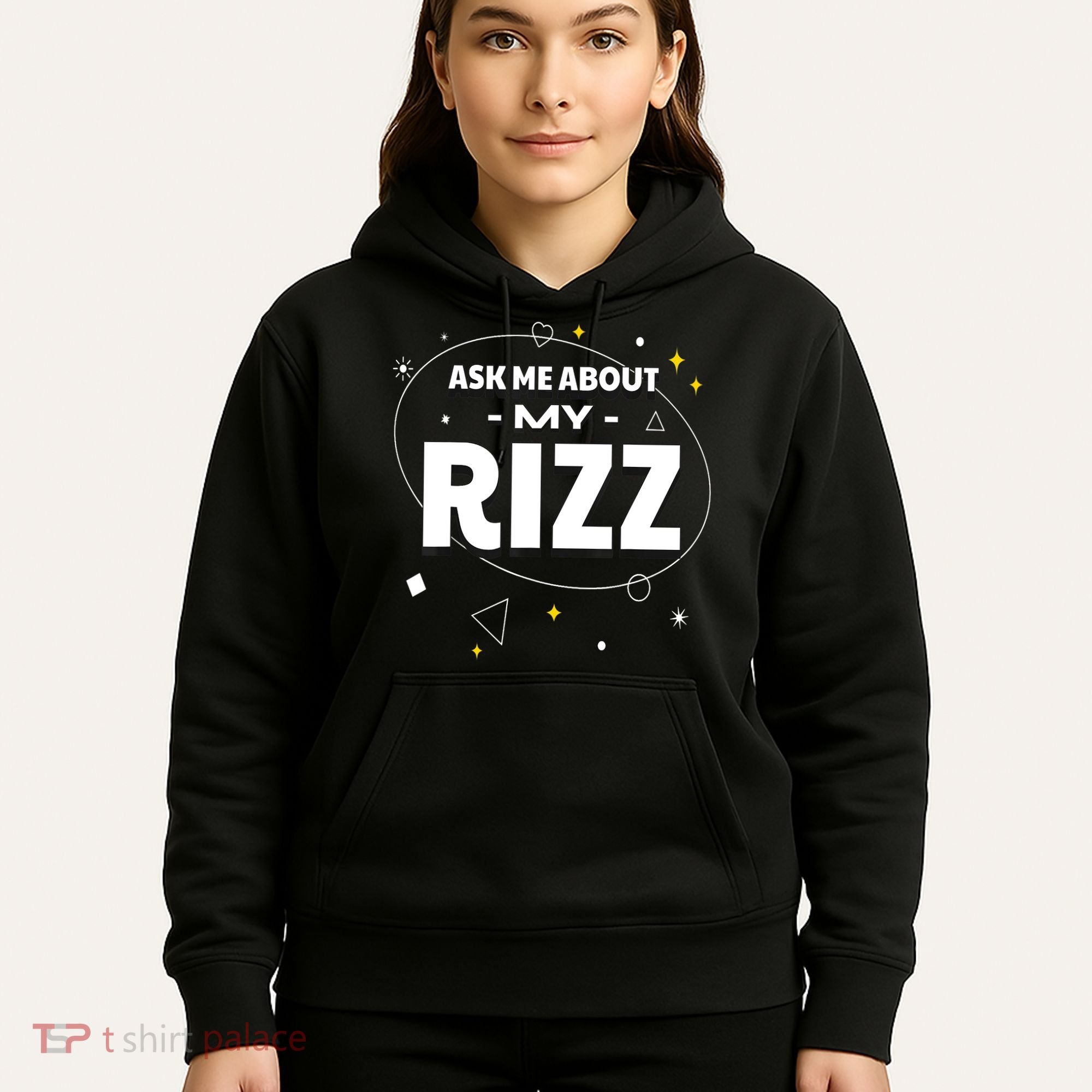 Ask Me About My Rizz I Got That W Rizz Funny Ironic Meme Hoodie