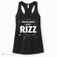Ask Me About My Rizz I Got That W Rizz Funny Ironic Meme Women's Tank Top thumb 0