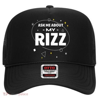 Ask Me About My Rizz I Got That W Rizz Funny Ironic Meme Hat