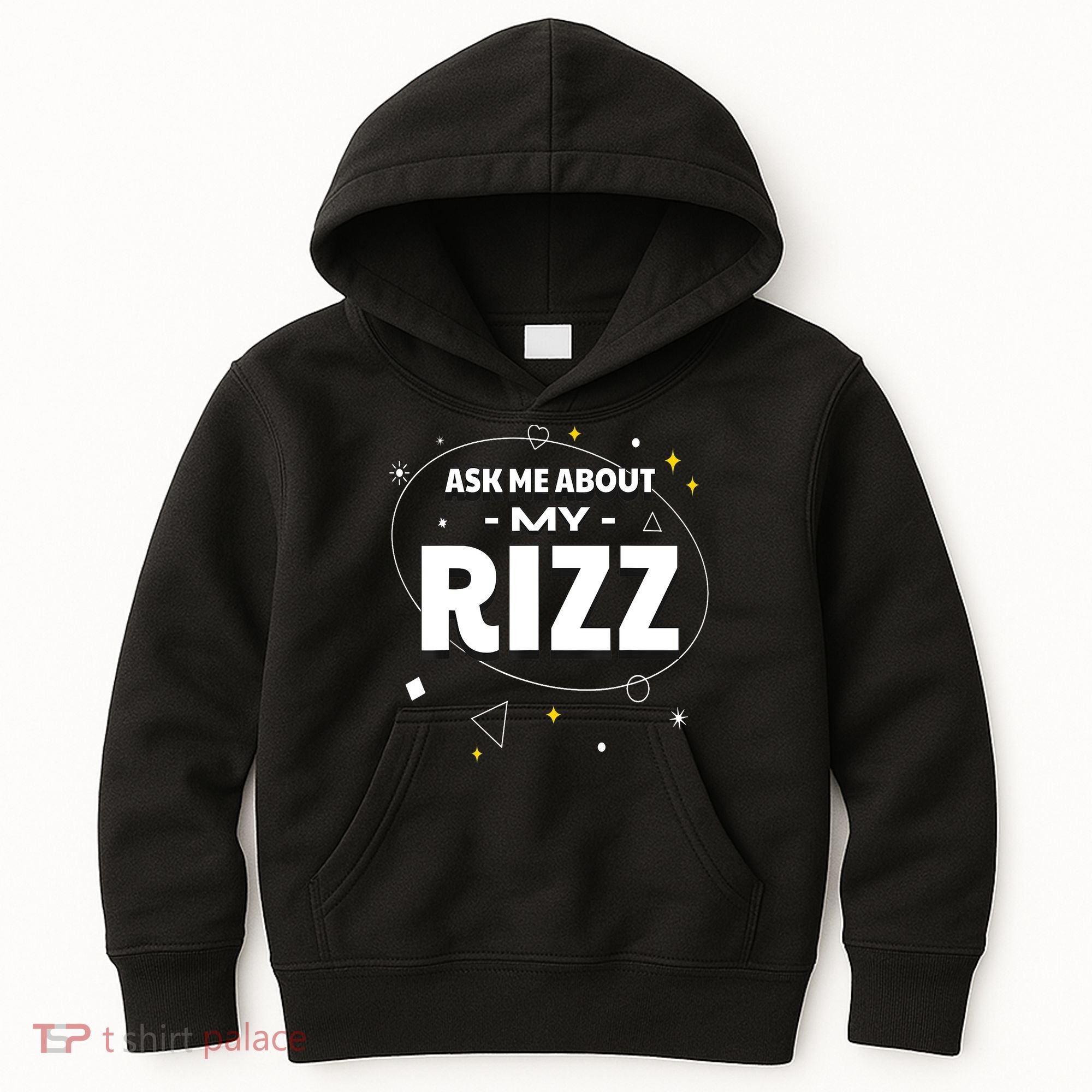Ask Me About My Rizz I Got That W Rizz Funny Ironic Meme Kids Hoodie