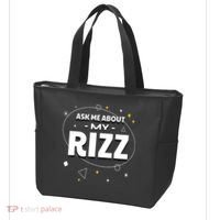 Ask Me About My Rizz I Got That W Rizz Funny Ironic Meme Tote Bag thumb 3