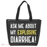 Ask Me About My Explosive Diarrhea Funny Poop Gift Tote Bag thumb 0