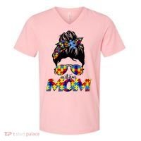 Autism Mom V-Neck T-Shirt thumb 0