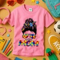 Autism Mom Kids T-Shirt thumb 3
