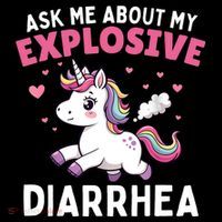 Ask Me About My Explosive Diarrhea Funny Poop Meme Unicorn  Coffee Mug thumb 5