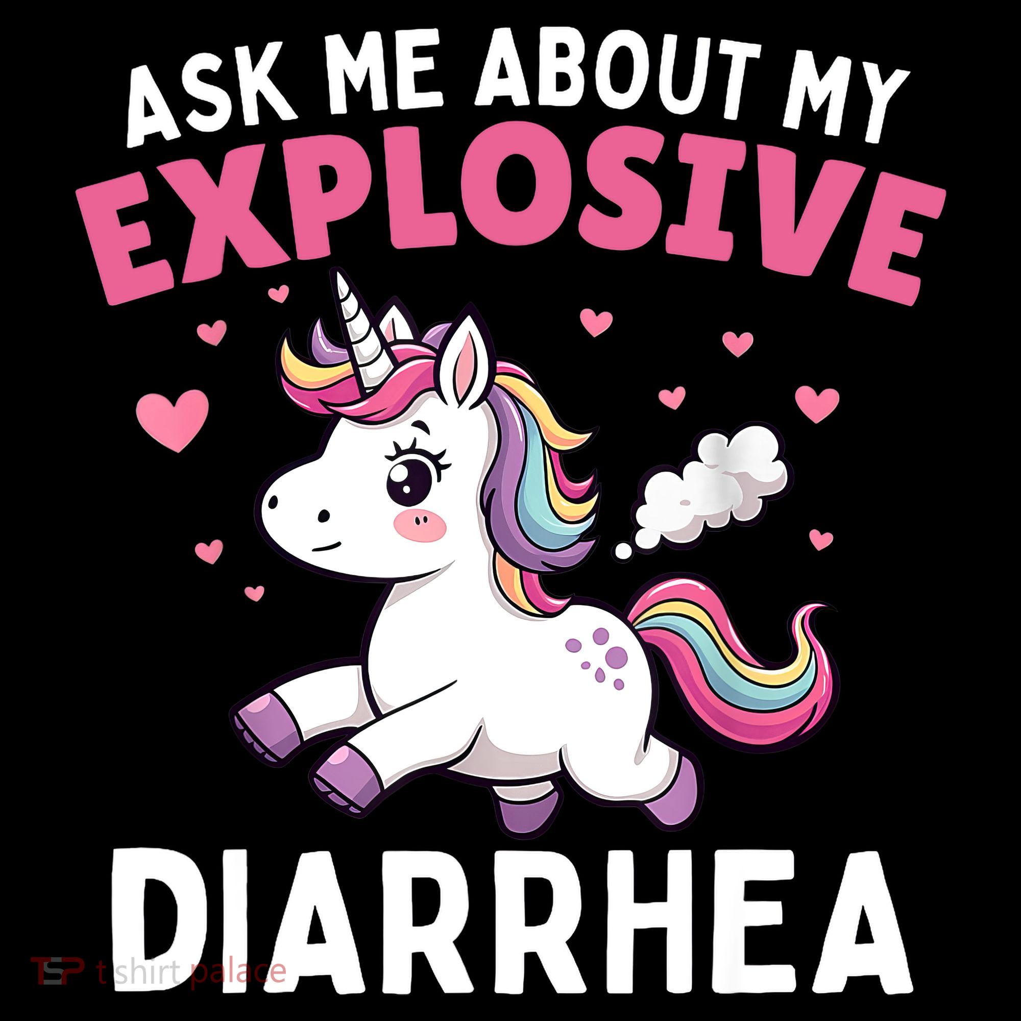 Ask Me About My Explosive Diarrhea Funny Poop Meme Unicorn  Coffee Mug