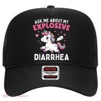 Ask Me About My Explosive Diarrhea Funny Poop Meme Unicorn  Hat thumb 0