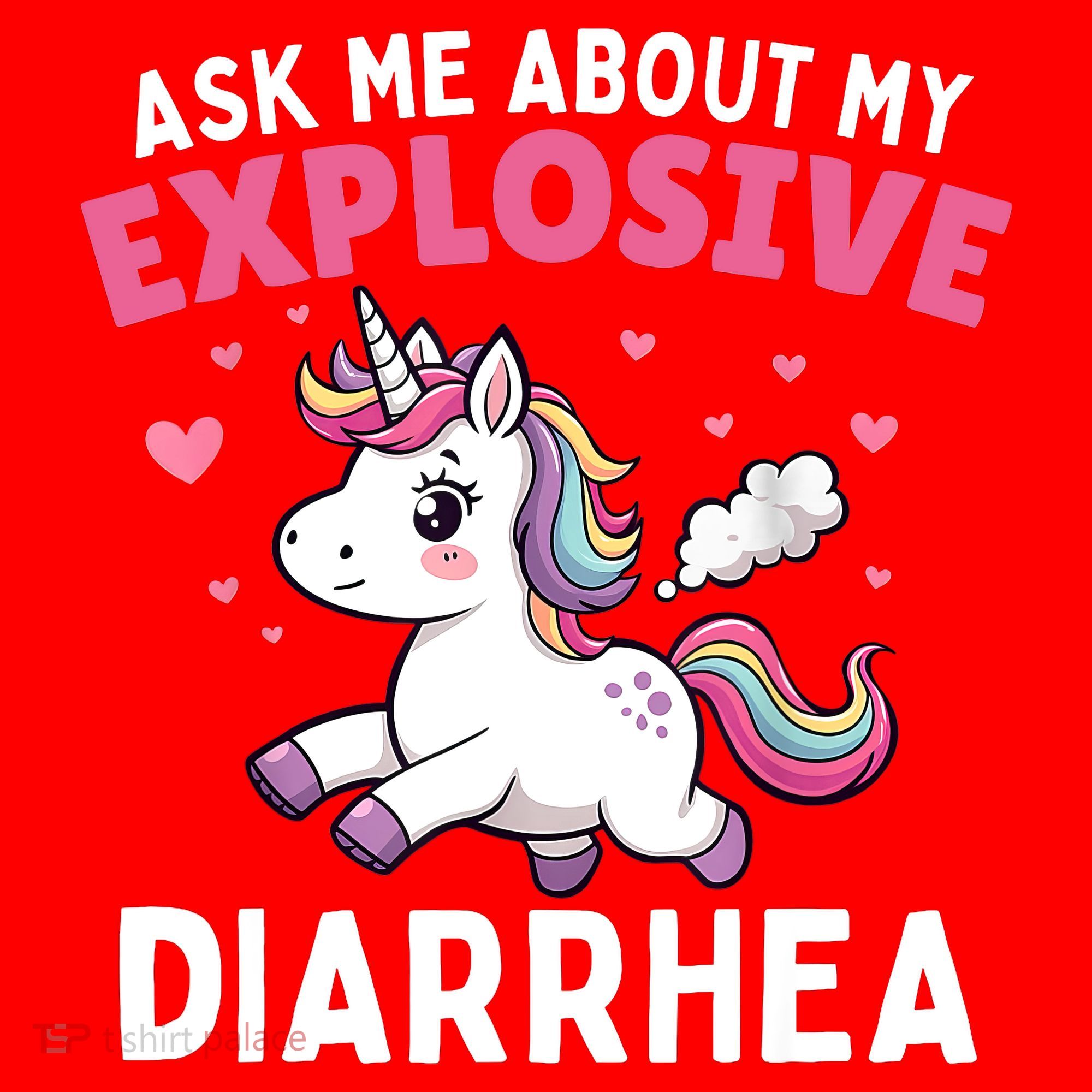 Ask Me About My Explosive Diarrhea Funny Poop Meme Unicorn  Santa Hat