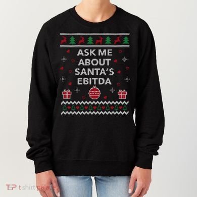 Ask Me About Santas Ebitda Accountant Design Ugly Christmas Cool Gift Women's Sweatshirt
