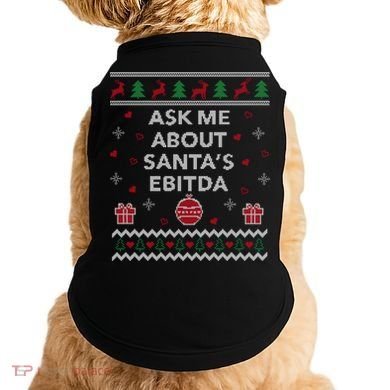 Ask Me About Santas Ebitda Accountant Design Ugly Christmas Cool Gift Doggie Tank