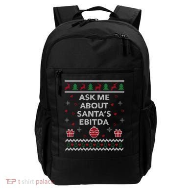 Ask Me About Santas Ebitda Accountant Design Ugly Christmas Cool Gift Backpack