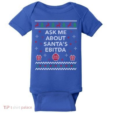Ask Me About Santas Ebitda Accountant Design Ugly Christmas Cool Gift Baby Bodysuit